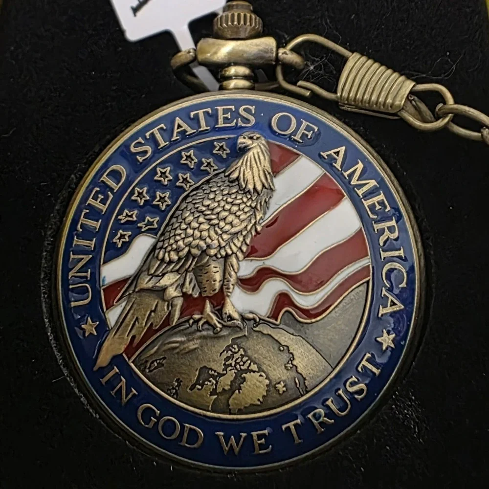 NEW Invicta Vintage Americana Pocket Watch - 47mm, Bronze #0832